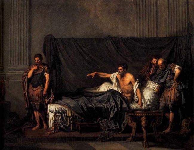GREUZE, Jean-Baptiste Septimius Severus and Caracalla Norge oil painting art